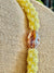 Pop-Up Mākeke - Akalei Designs - Maui Yellow and Red Nature's Sunset Necklace Lei - Close Up