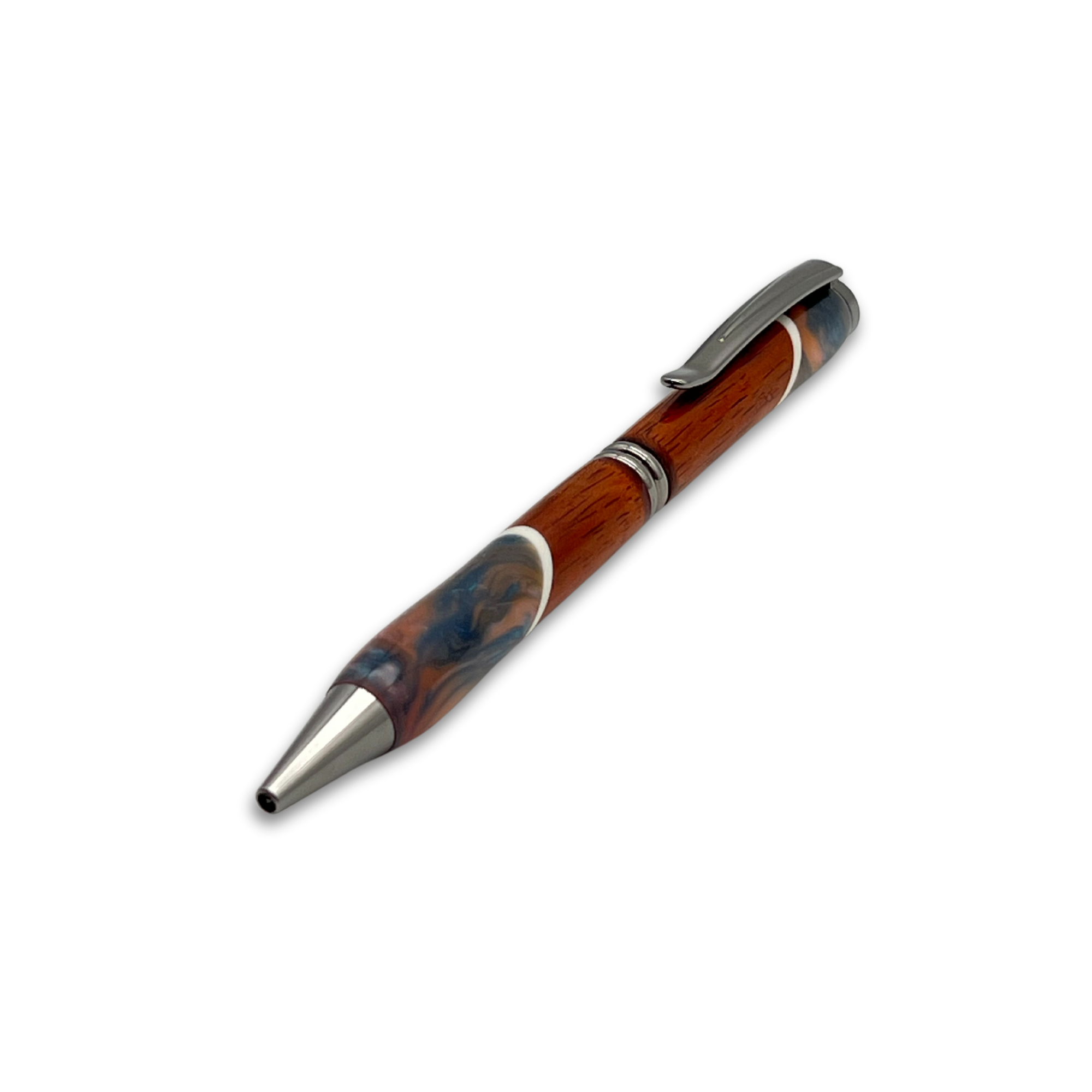 Pop-Up Mākeke - Lau Lau Woodworks - Designer Simplicity Ballpoint Pen - Style #2 - Front View