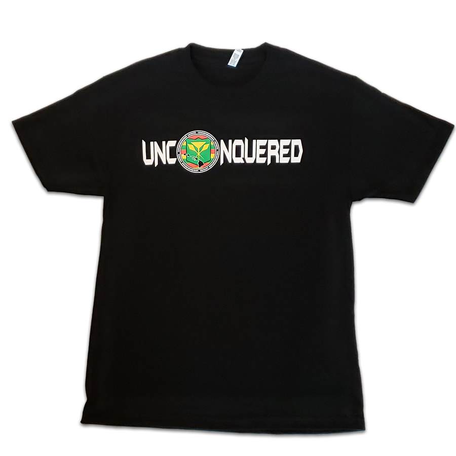 Pop-Up Mākeke - Unconquered Hawaii - Unconquered Circle Men&#39;s Short Sleeve T-Shirt - Front View