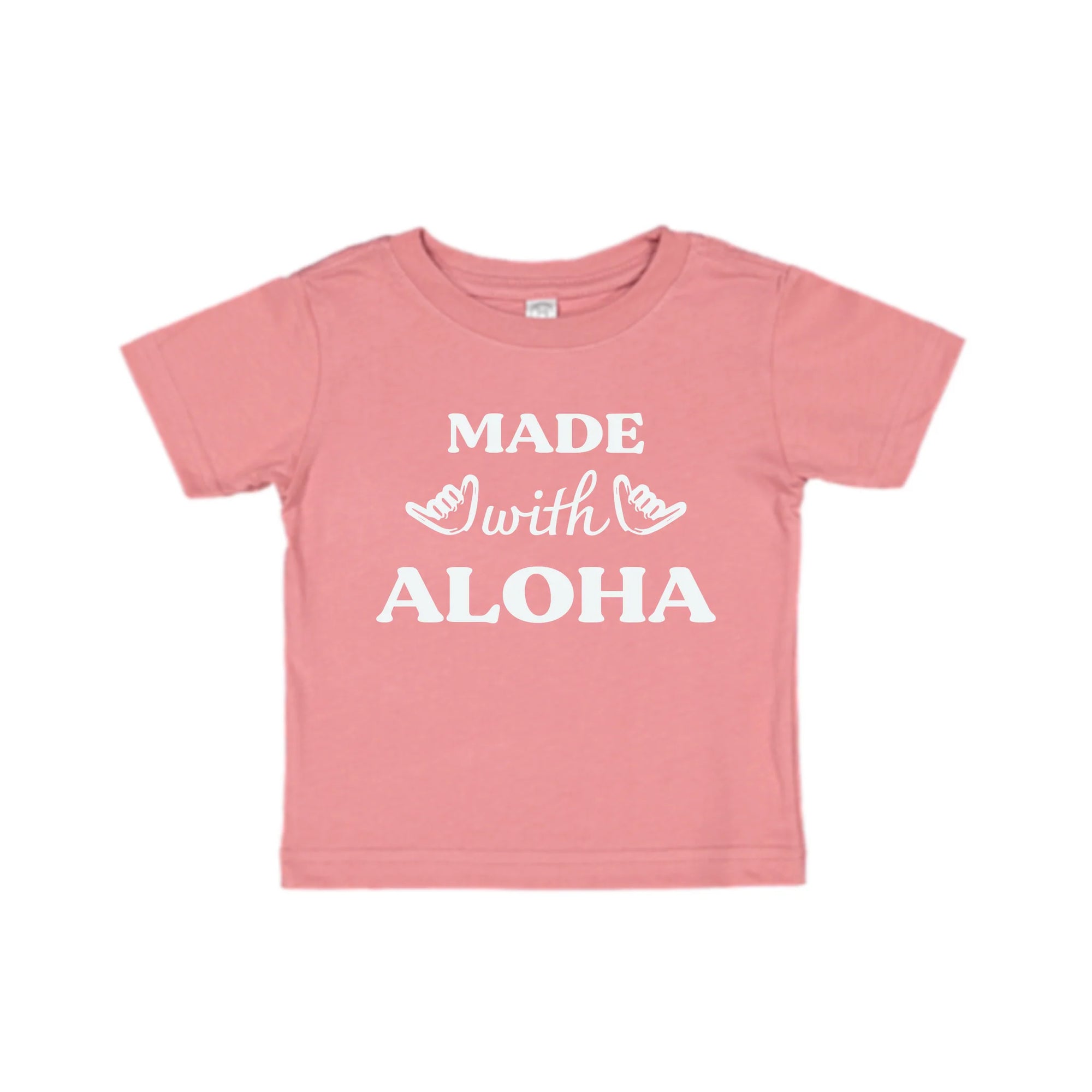 Pop-Up Mākeke - Honolulu Baby Co. - Made With Aloha Keiki T-Shirt - Mauve - Front View