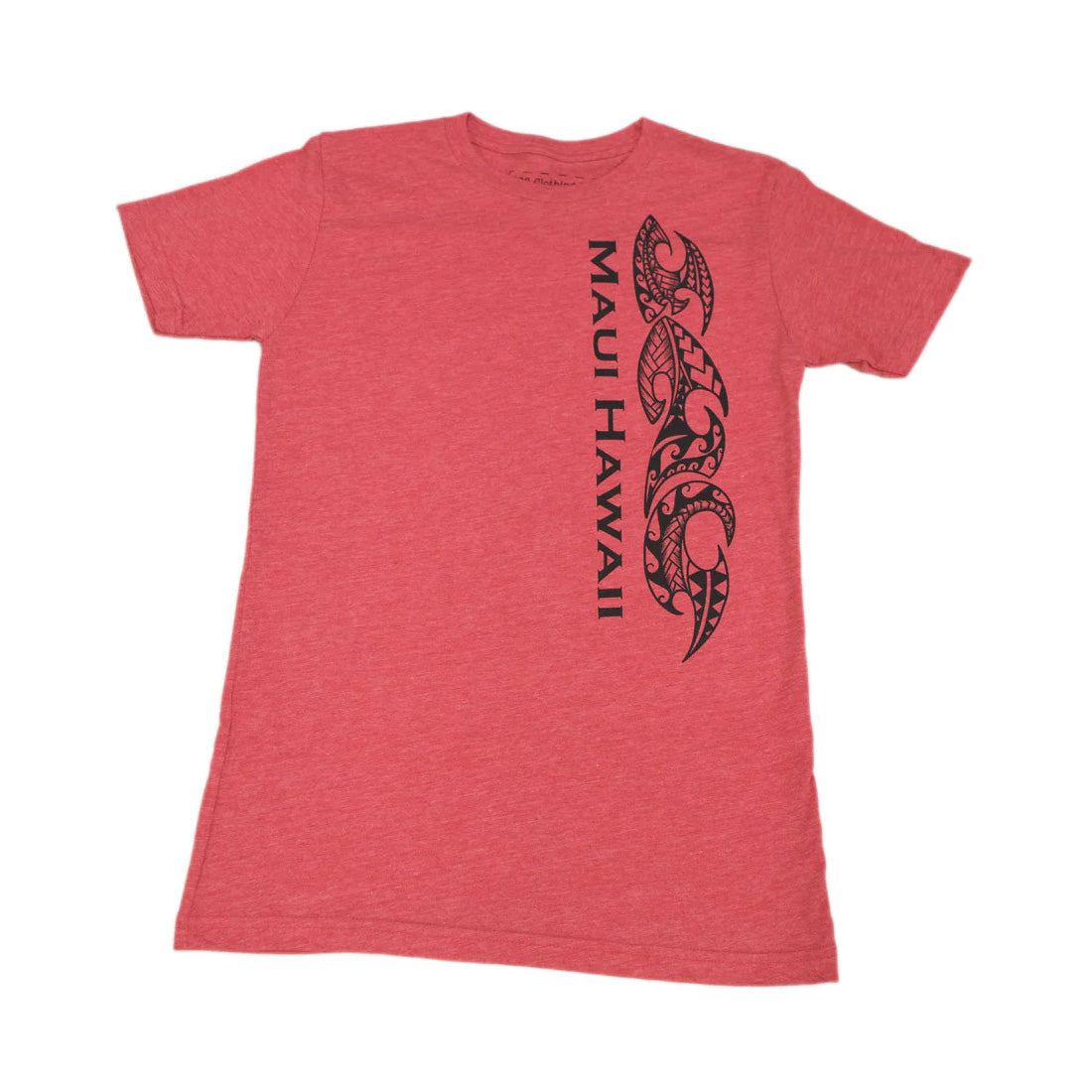 Pop-Up Mākeke - 808 Clothing - Hawaiian Tribal Band Men's Short Sleeve T-Shirt - Heather Red - Front View