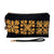 Pop-Up Mākeke - A Maui Day Original Handbags - Handprinted Small Handbag - Gold Quilt on Black Canvas - Front View - Strap Off