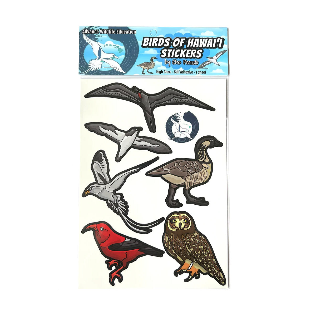 Pop-Up Mākeke - Advance Wildlife Education - Birds of Hawai&#39;i Vinyl Stickers