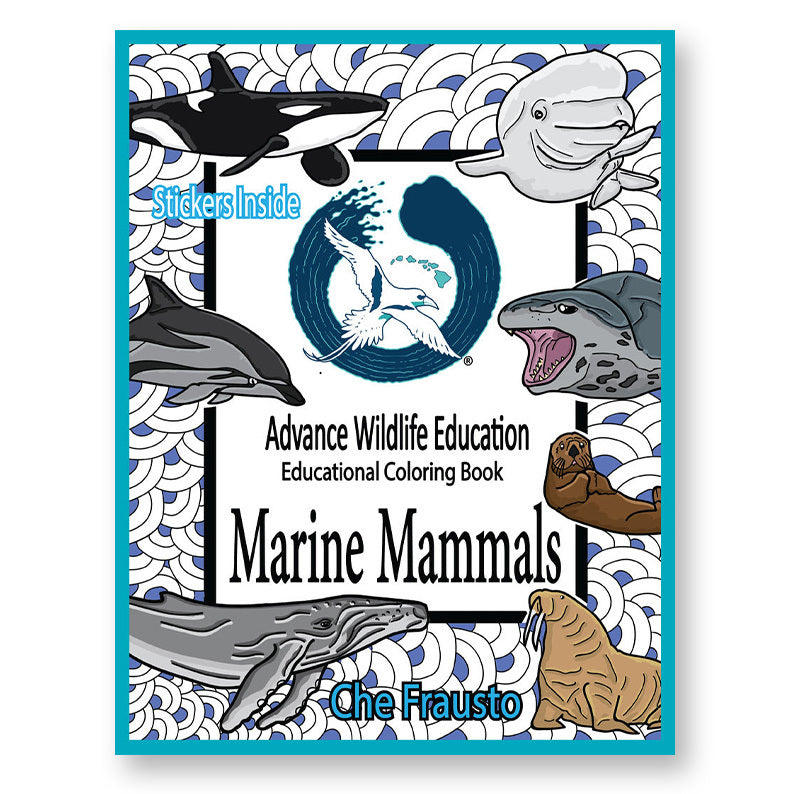 Pop-Up Mākeke - Advance Wildlife Education - Marine Mammals Wildlife Educational Coloring Book