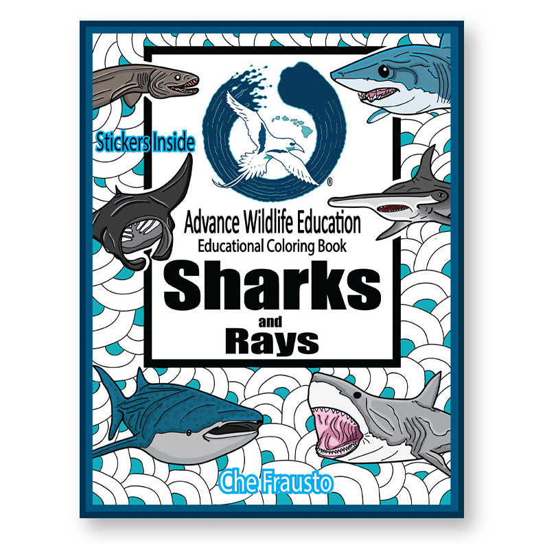 Sharks and Rays Wildlife Educational Coloring Book