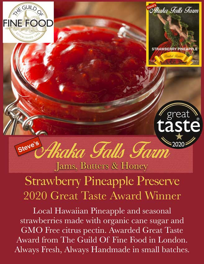 Pop-Up Mākeke - Akaka Falls Farm - Strawberry Pineapple Preserve - Information