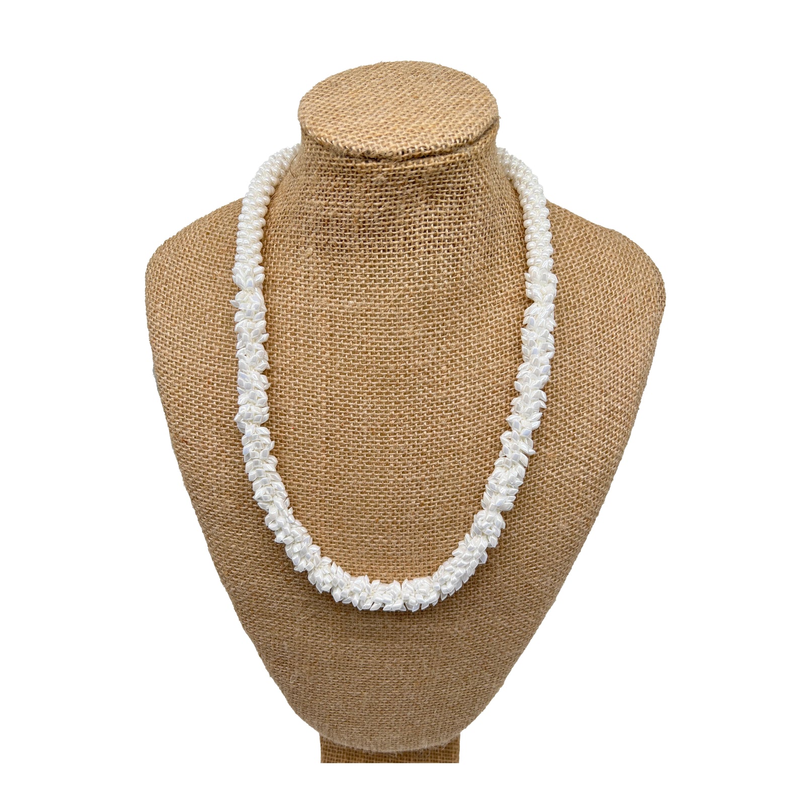 Pop-Up Mākeke - Akalei Designs - White Glossy Pearl Scales Necklace