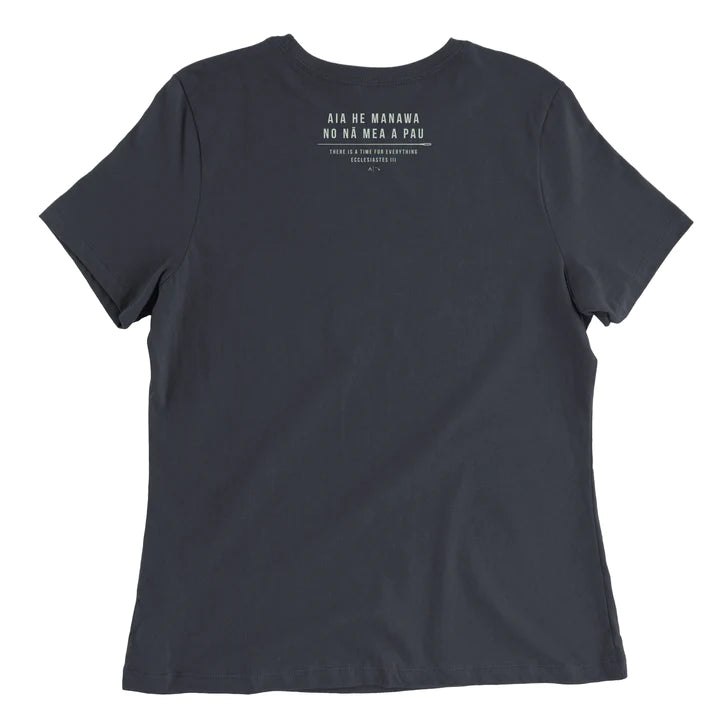 Wahine Lei Melia Short Sleeve T-Shirt - Dark Gray