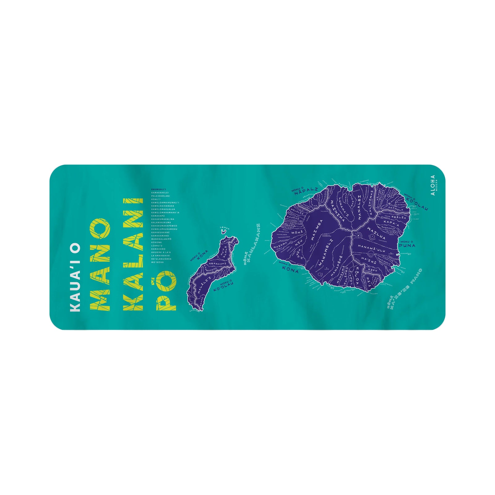 Kaua'i Nui Microfiber Beach Towel - Purple & Teal