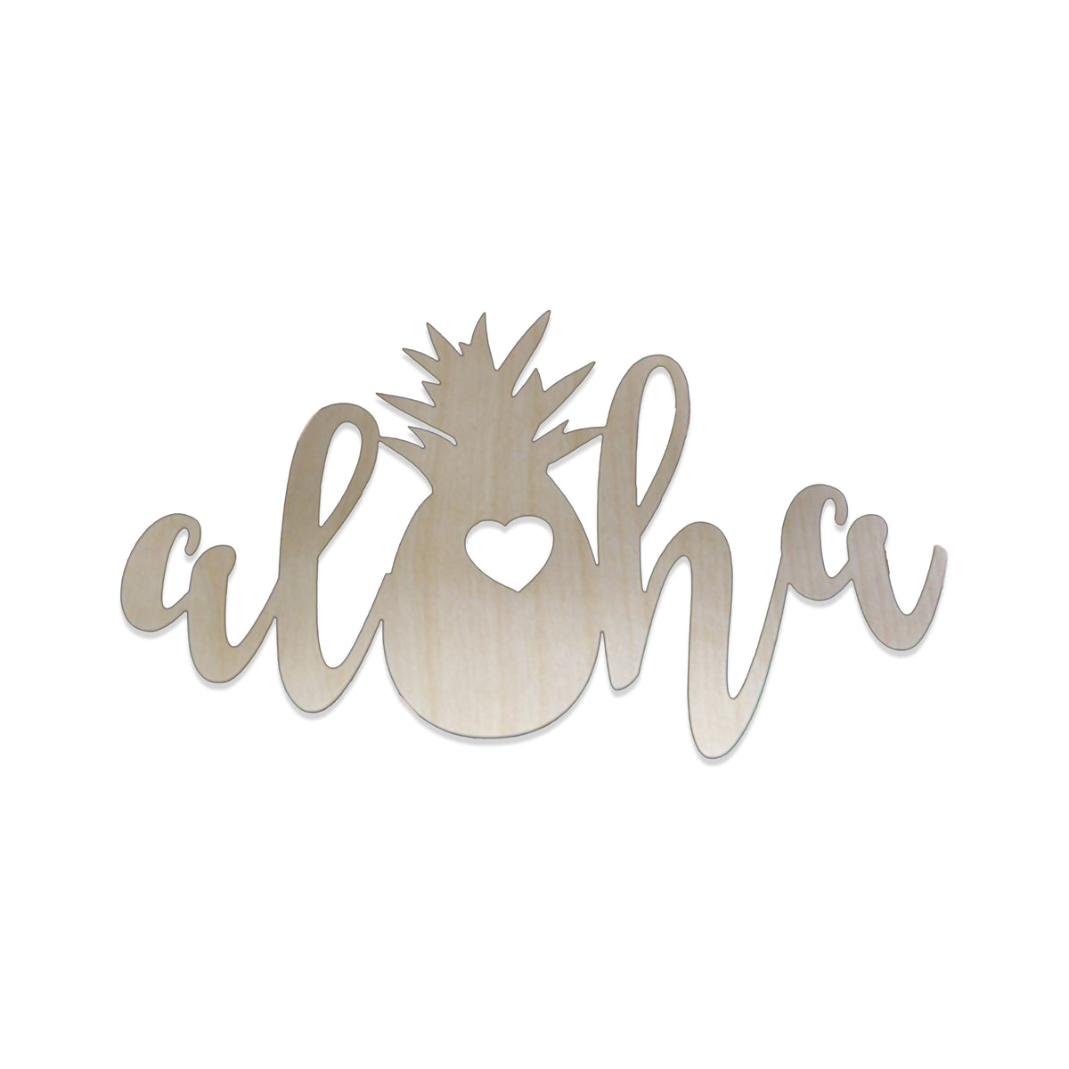 Pop-Up Mākeke - Aloha Overstock - Laser Cut Aloha Pineapple Wood Cutout
