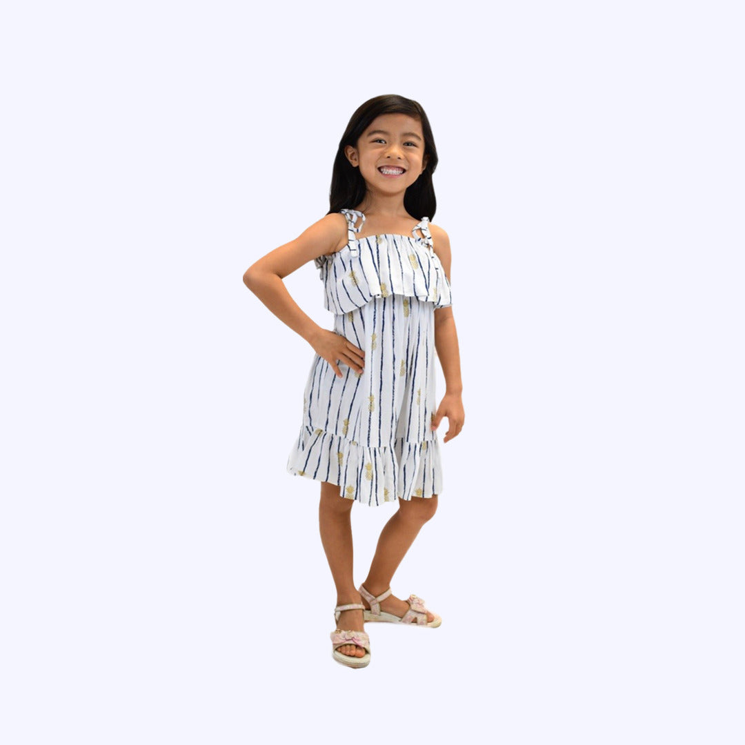Pop-Up Mākeke - Angels by the Sea Hawaii - Kids Moana Dress in Pineapple Print