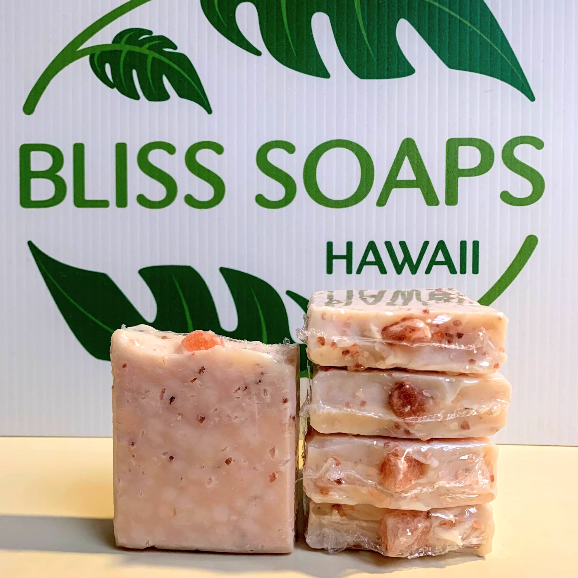 Pop-Up Mākeke - Bliss Soaps Hawaii - Pink Himalayan Salt and Lily Bath & Body Bar Soap