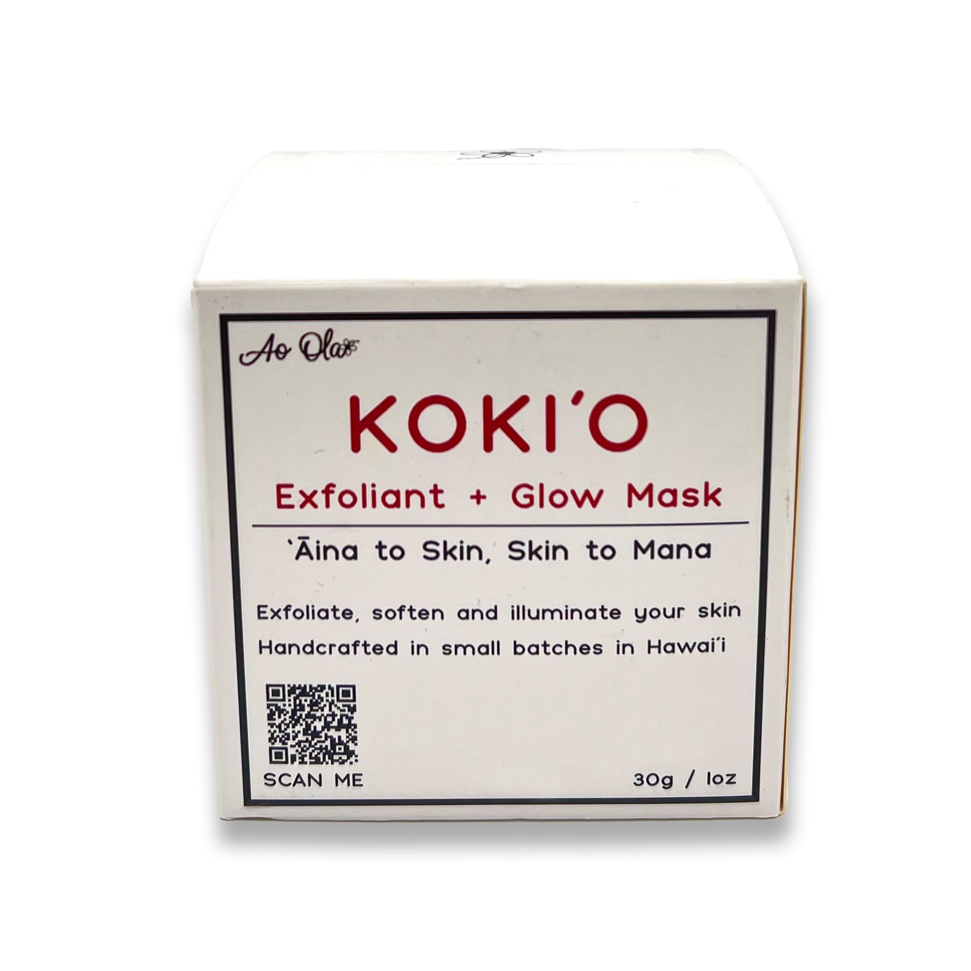 Pop-Up Mākeke - Botanica Skincare - KOKIʻO Exfoliant  Glow Mask - Packaged
