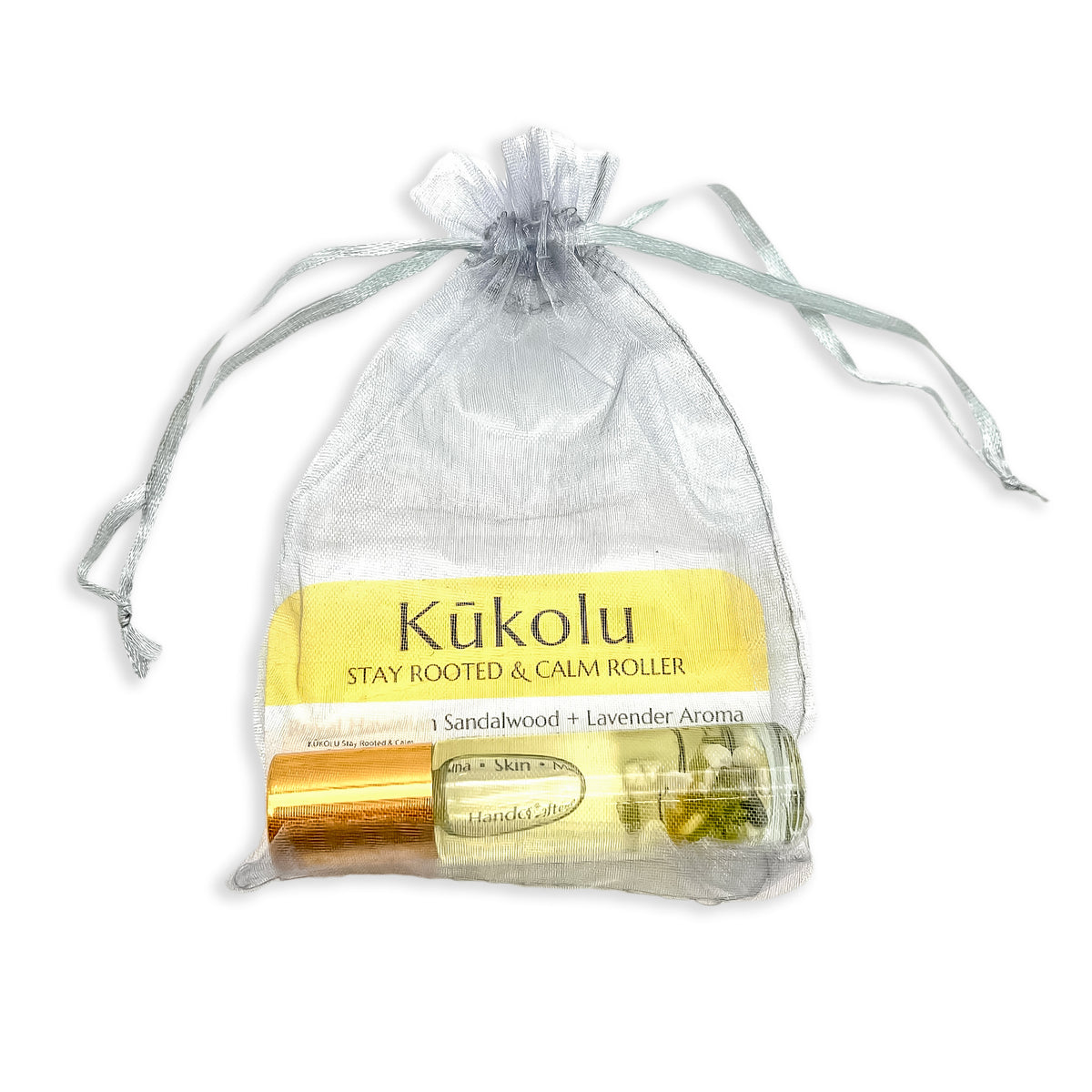 Pop-Up Mākeke - Botanica Skincare - Kūkolu Stay Rooted &amp; Calm Essential Oil Roller - Front View