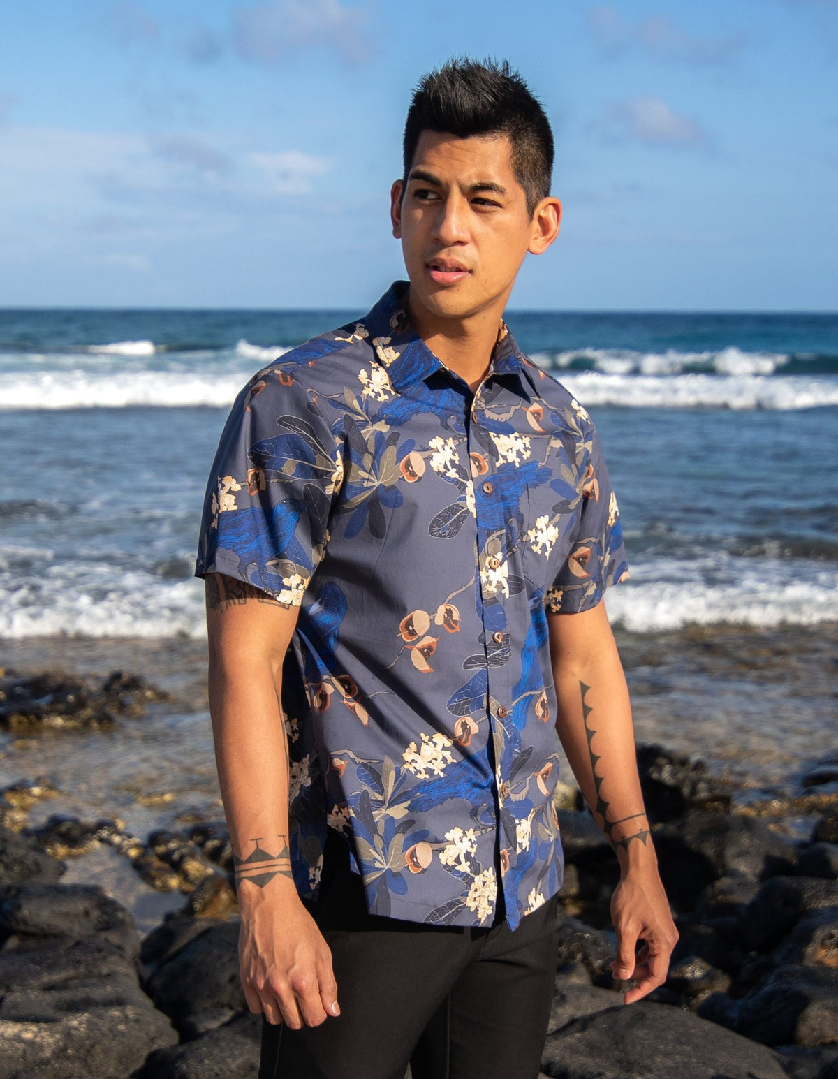 David Shepard Hawaii ʻOhai Red Aloha Shirt – David Shepard S