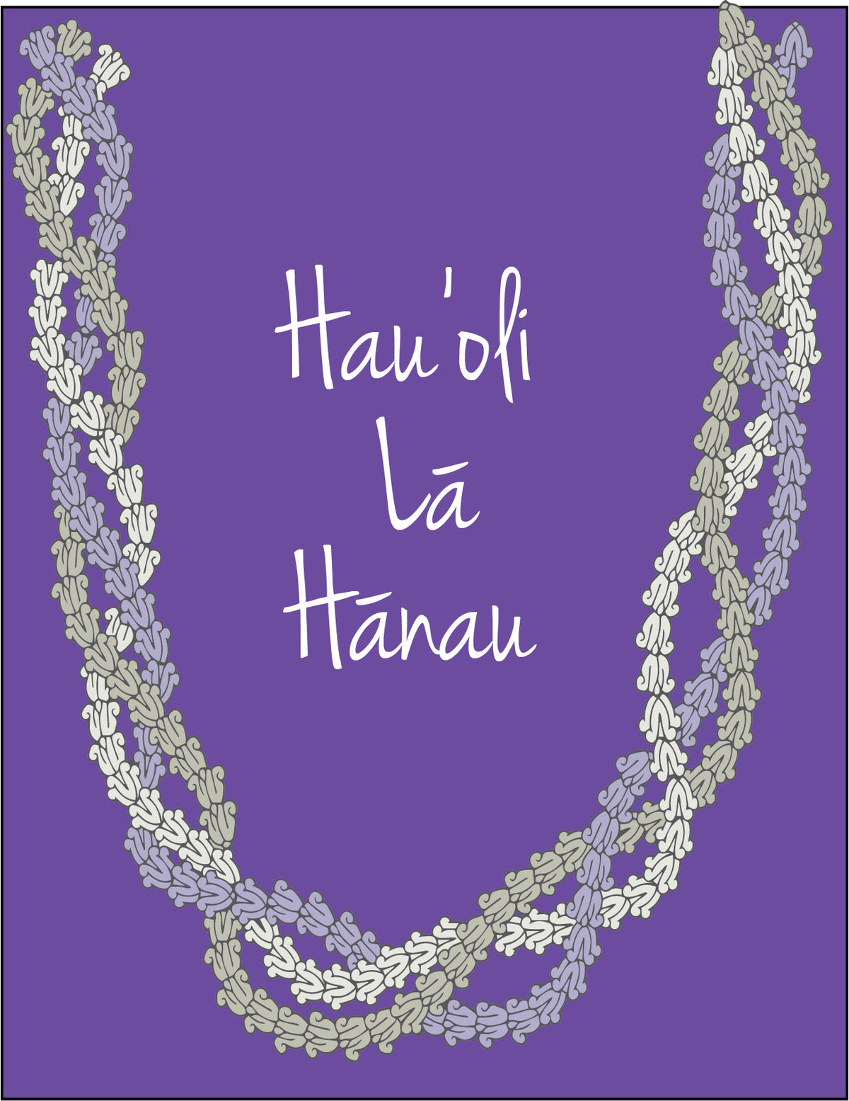 Pop-Up Mākeke - Debby Sato Designs - Pua Kalaunu Hau&#39;oli Lā Hānau (Happy Birthday) Blank Greeting Card