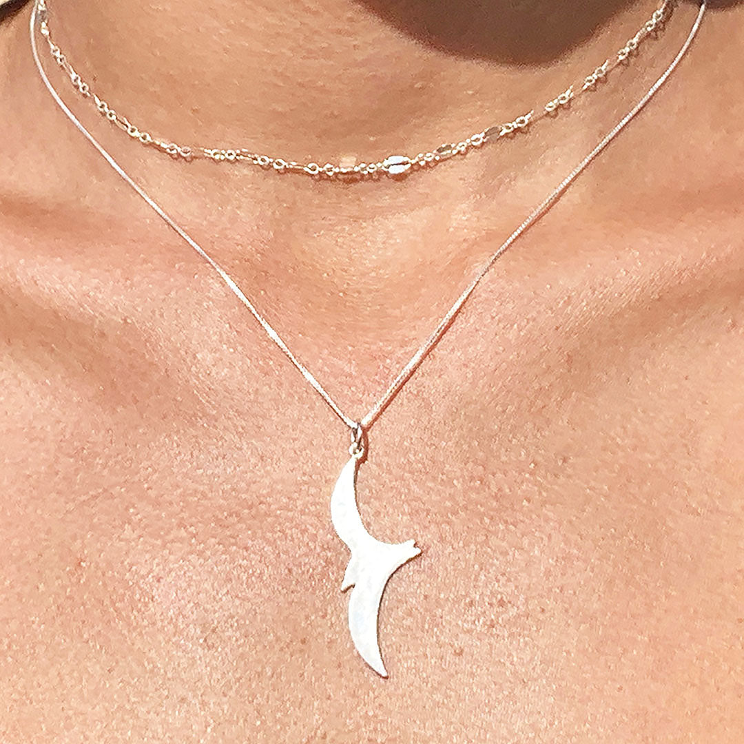 Pop-Up Mākeke - Debby Sato Designs - ʻIwa Sterling Silver Necklace