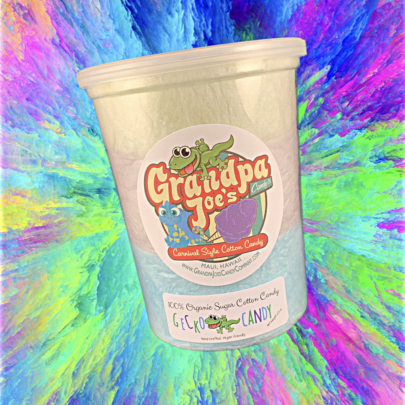 Pop-Up Mākeke - Grandpa Joe's Candy Company - Gecko 100% Organic Sugar Cotton Candy
