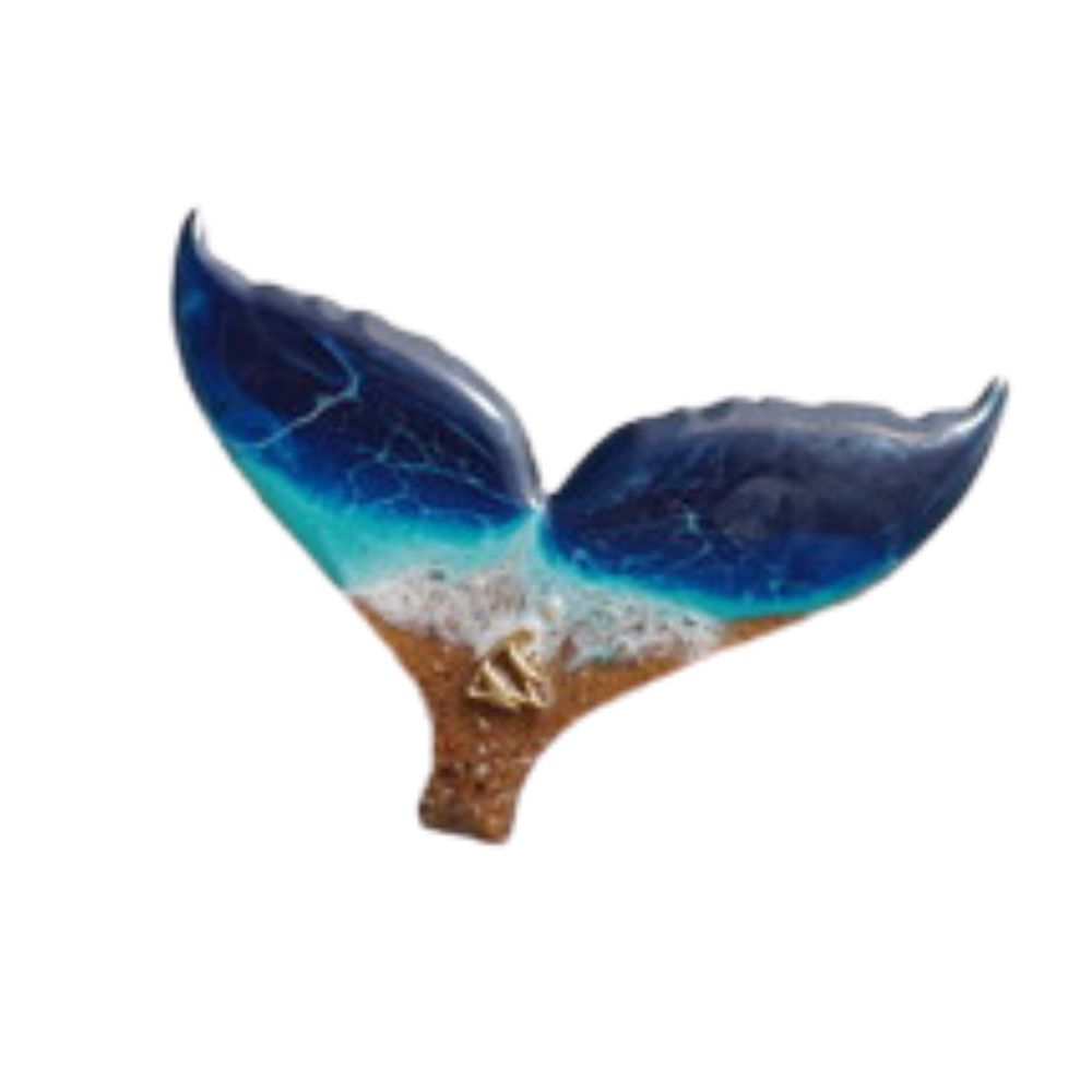 Pop-Up Mākeke - HI Darling Shop - Ocean Resin Magnet - Whale Tail