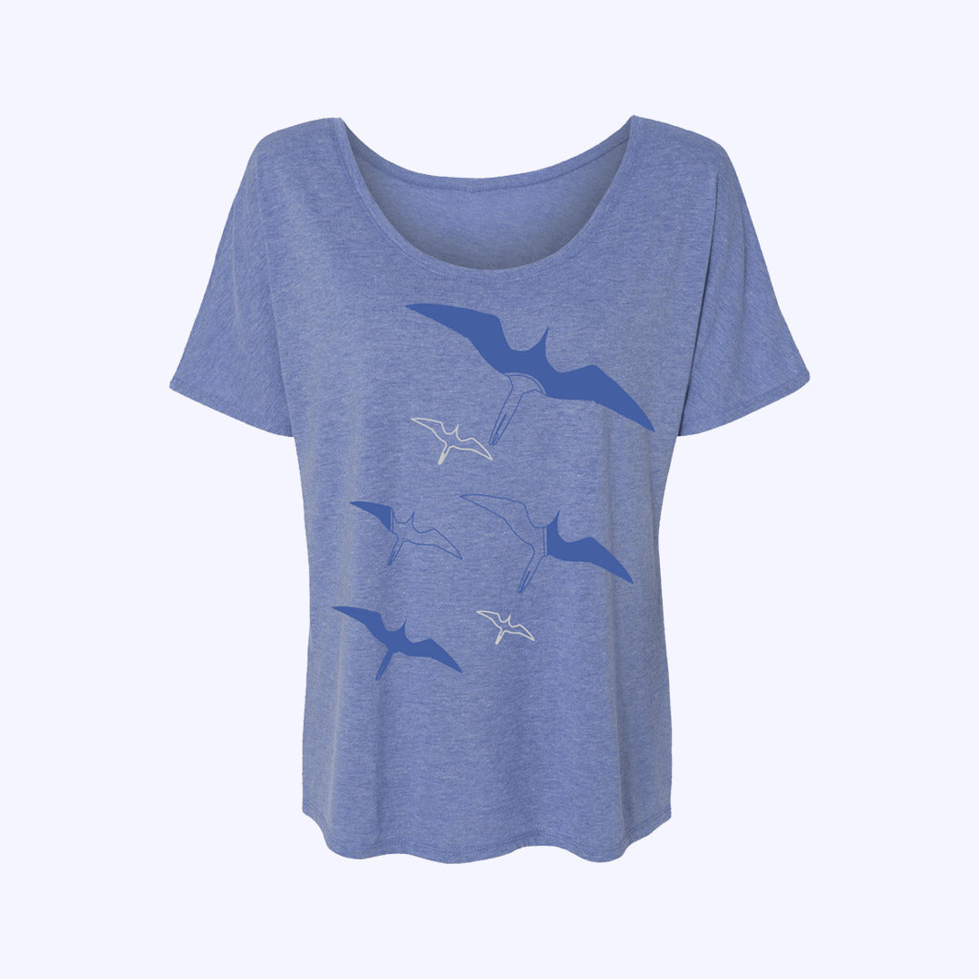 Pop-Up Mākeke - Hae Hawaii-WP - Iwa Birds Women&#39;s Short Sleeve T-Shirt - Blue