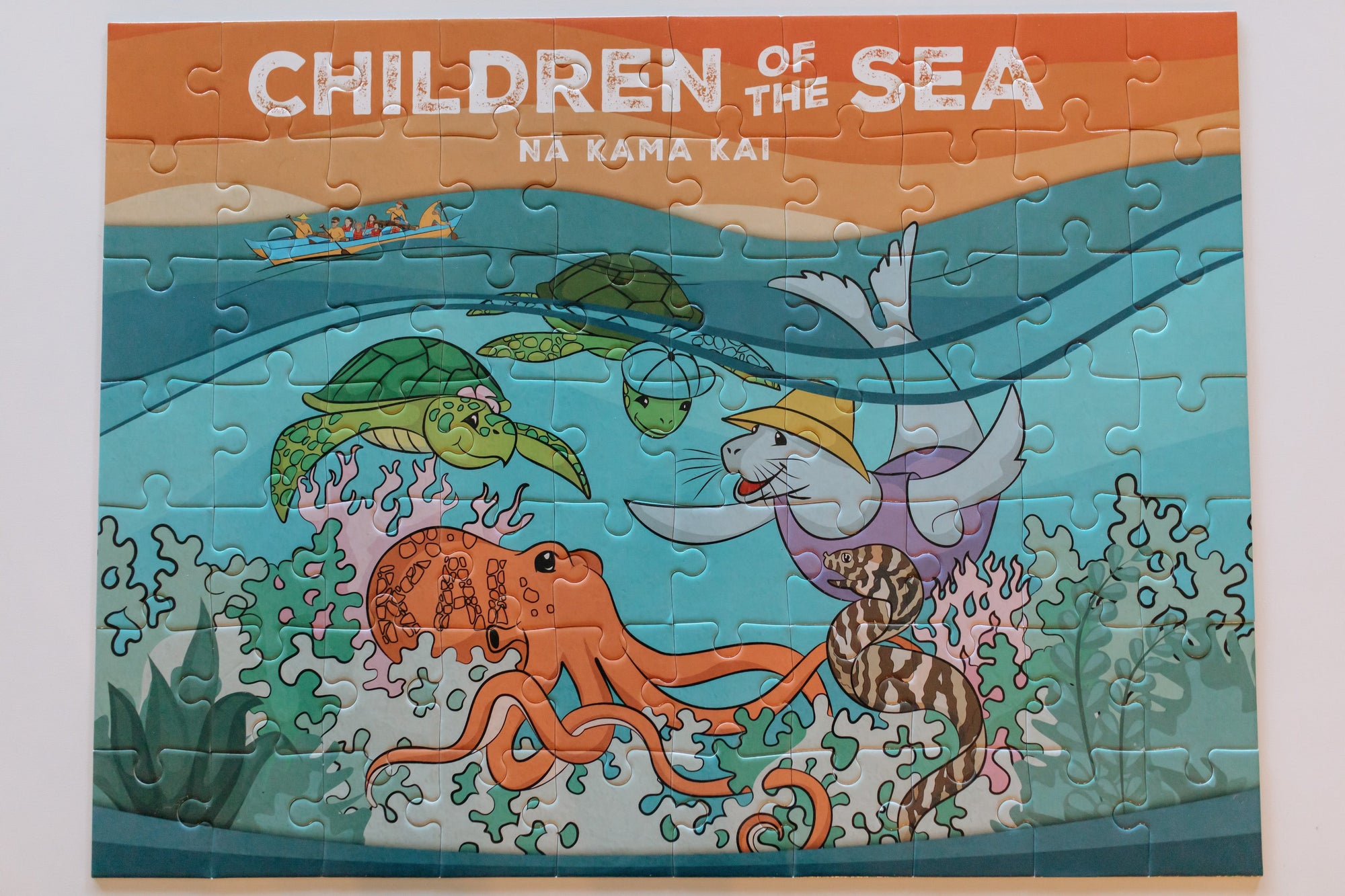 Pop-Up Mākeke - Haku Collective - Children Of The Sea Kid's Puzzle - Completed