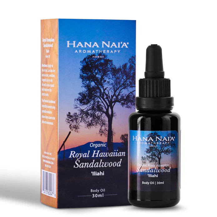 Pop-Up Mākeke - Hana Nai&#39;a - Organic Hawaiian Sandalwood Body Oil - With Box
