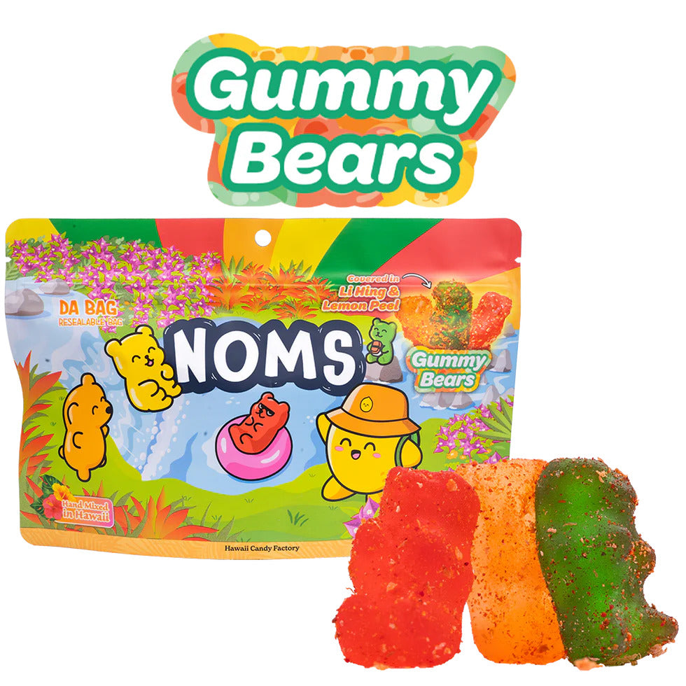 Pop-Up Mākeke - Hawaii Candy Factory - Noms Gummy Bear Bag - Front View