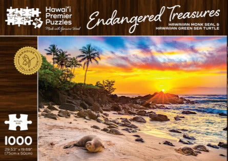 Pop-Up Mākeke - Hawaii Premier Puzzles - Endangered Treasures 1000-Piece Puzzle - Front View