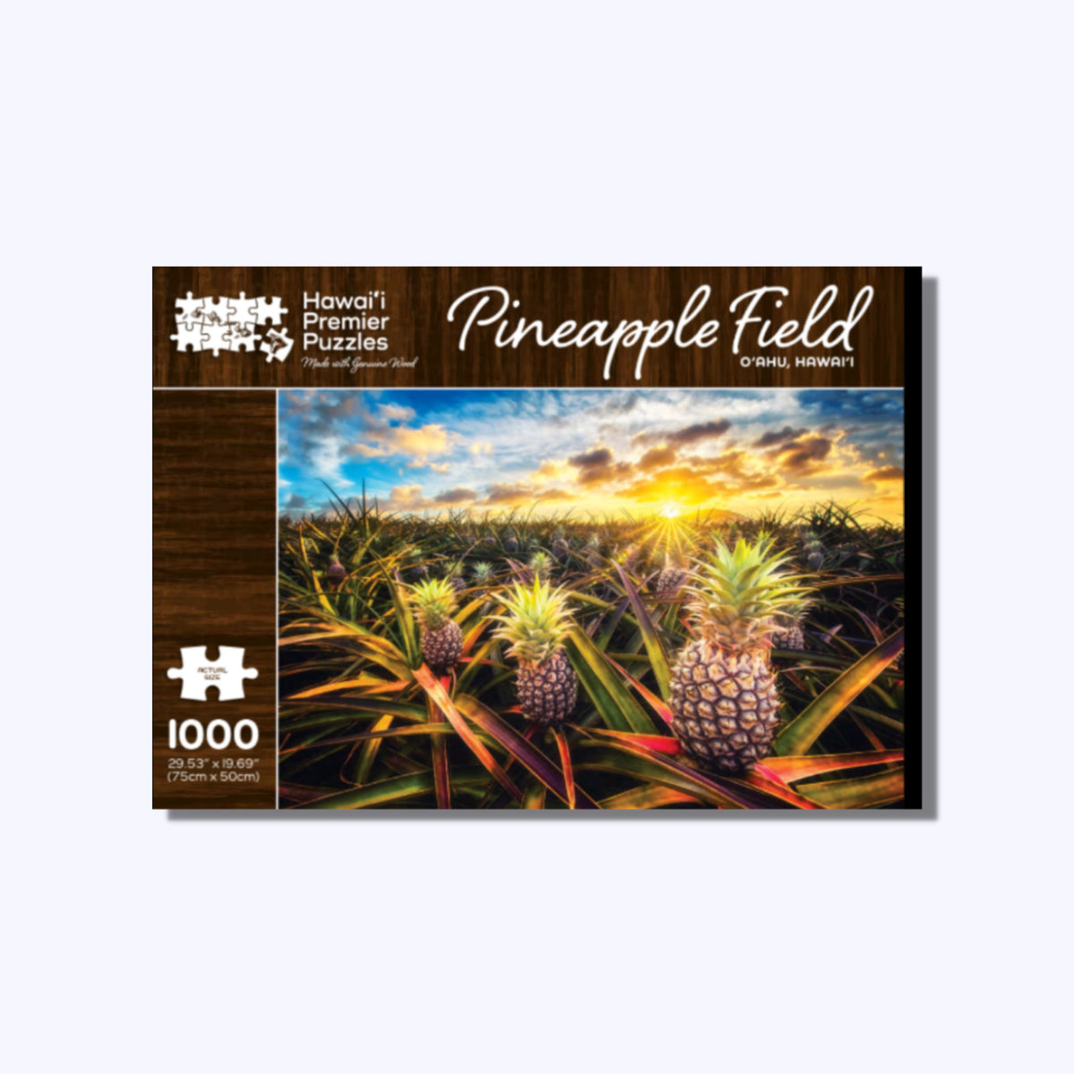 Pop-Up Mākeke - Hawaii Premier Puzzles - Pineapple Field Puzzle - Oahu, Hawaii 1000-Piece Puzzle - Front View