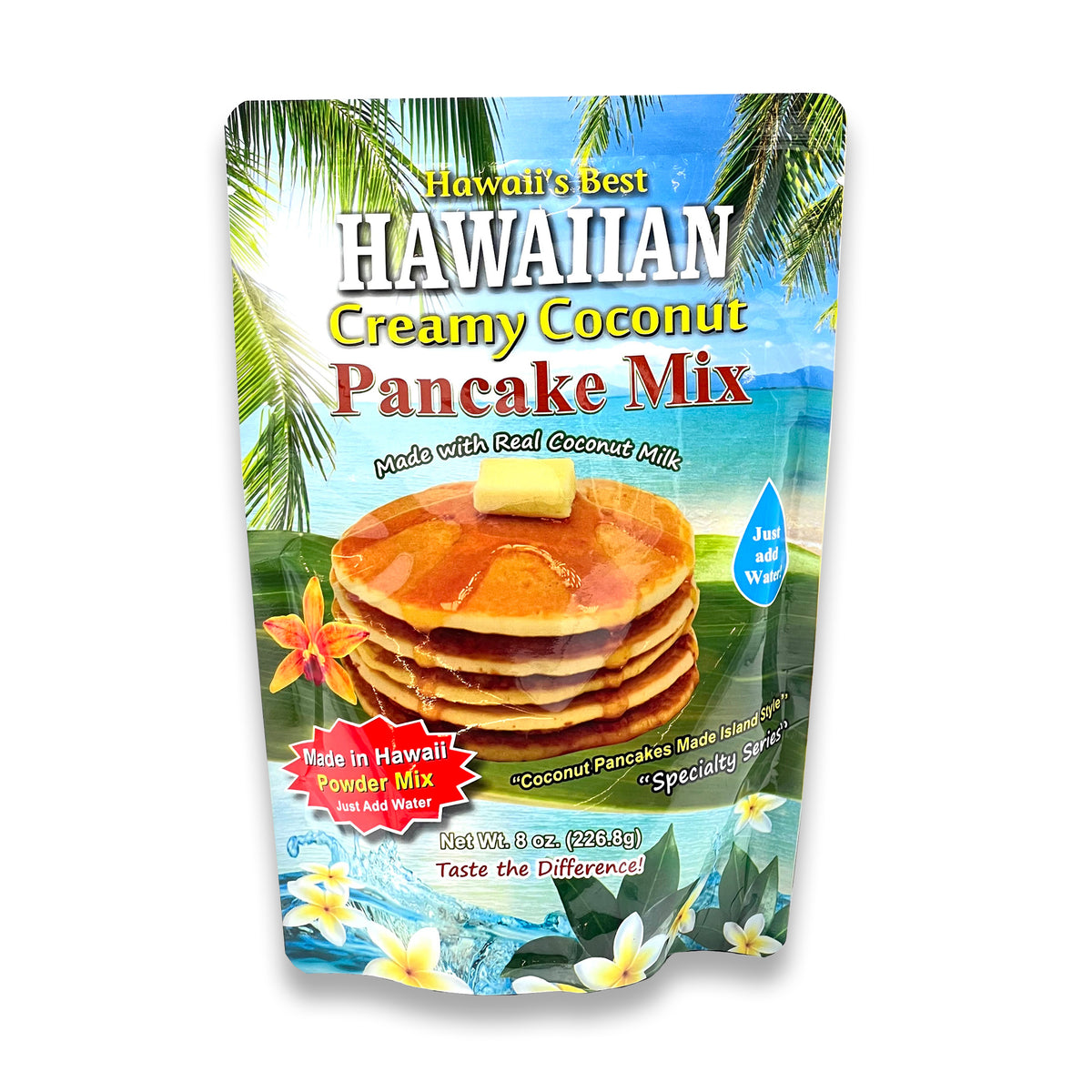 Pop-Up Mākeke - Hawaii&#39;s Best Mixes - Hawaiian Creamy Coconut Pancake Mix - Front View