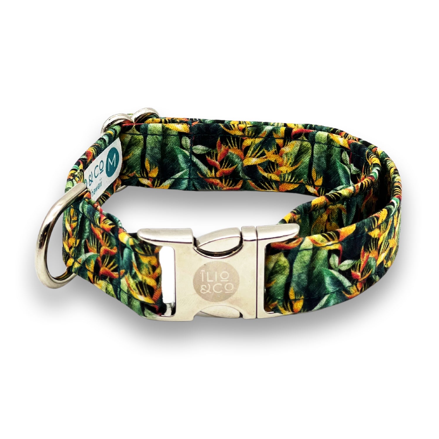 Pop-Up Mākeke - Ilio & Co. - Heliconia Dog Collar - Front View