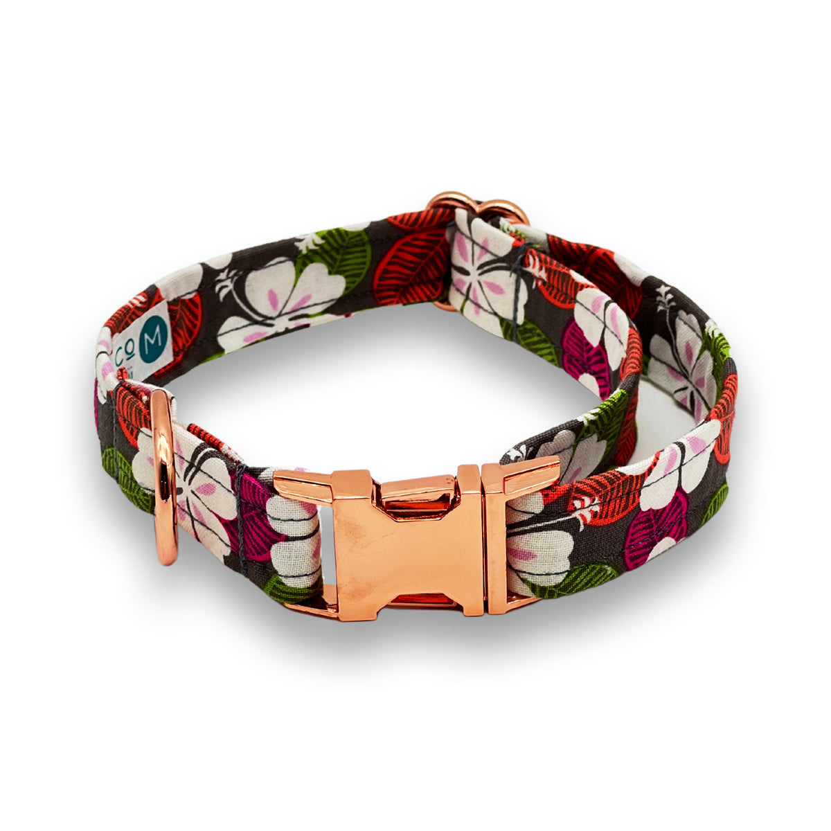 Pop-Up Mākeke - Ilio &amp; Co. - Heliconia Dog Collar - Front View