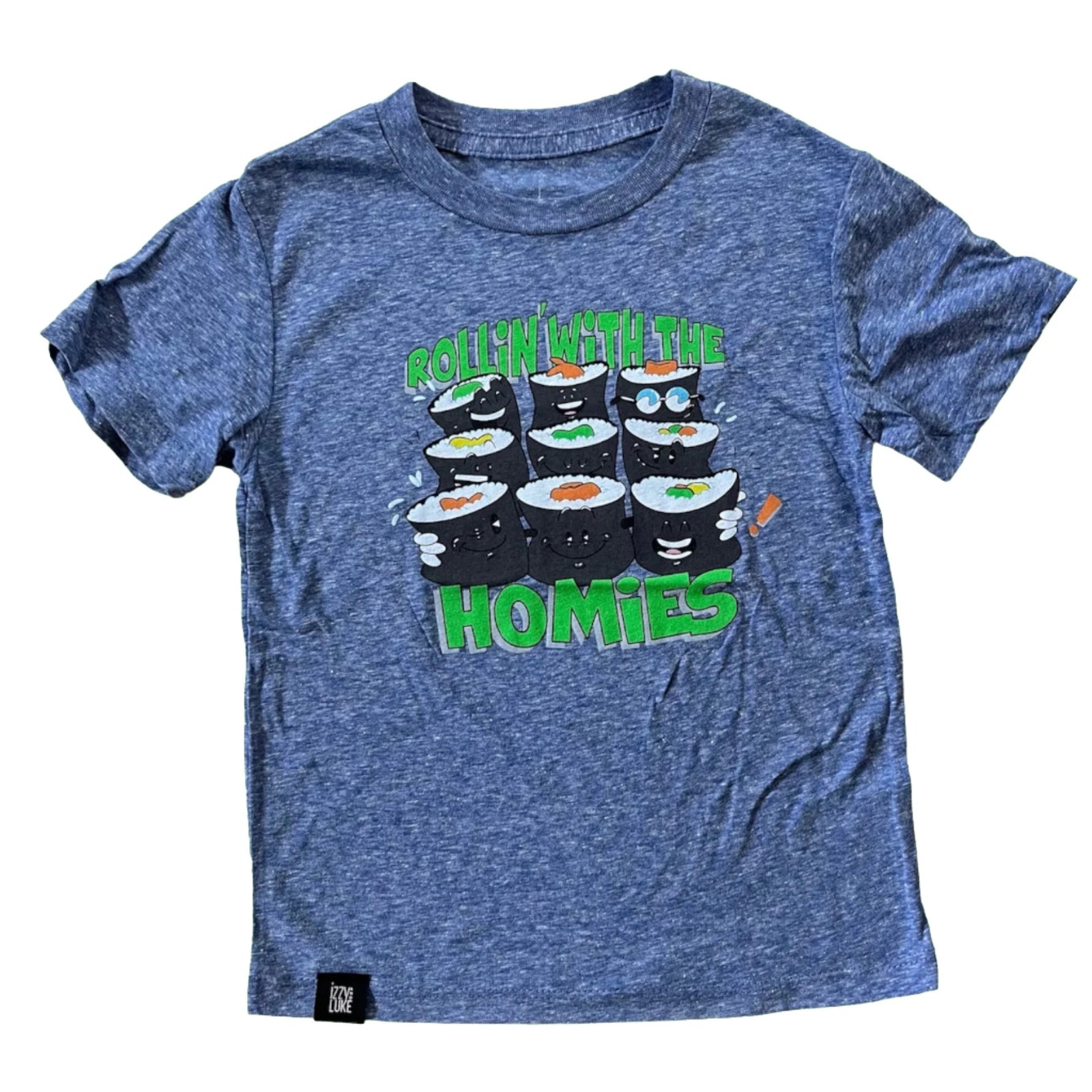 Pop-Up Mākeke - Izzy and Luke - Rollin' With the Homies Keiki T-Shirt - Front View