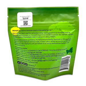 Pop-Up Mākeke - JustInfusions (PONO) - Organically Grown Mamaki Loose Leaf Herb Tea - Small - Back View