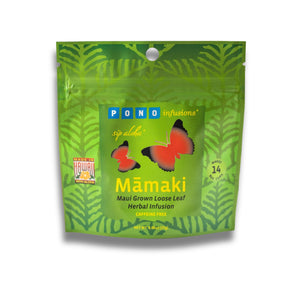 Pop-Up Mākeke - JustInfusions (PONO) - Organically Grown Mamaki Loose Leaf Herb Tea - Small - Front View