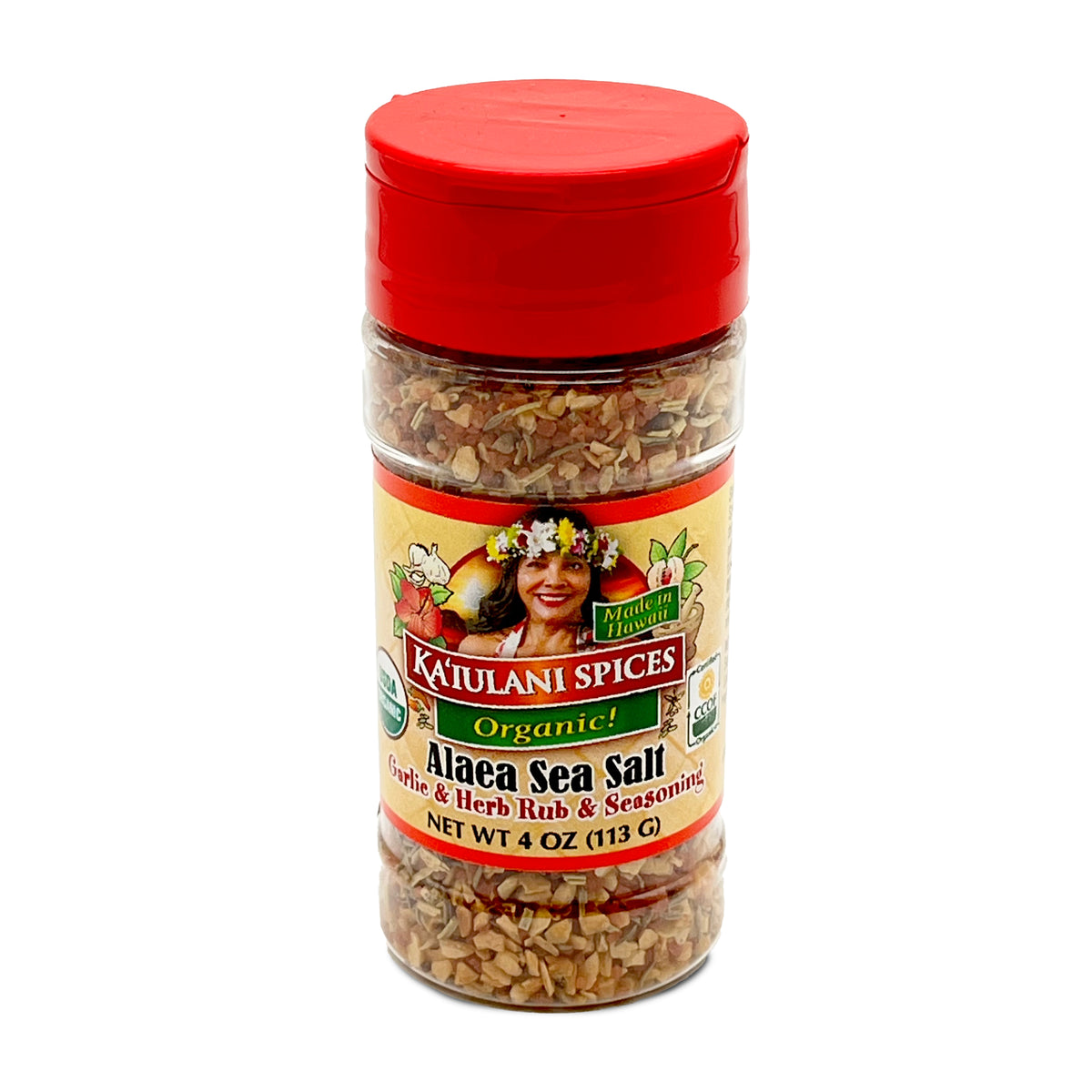 Pop-Up Mākeke - Ka&#39;iulani Spices LLC - Alaea Sea Salt with Garlic &amp; Herbs - Front View