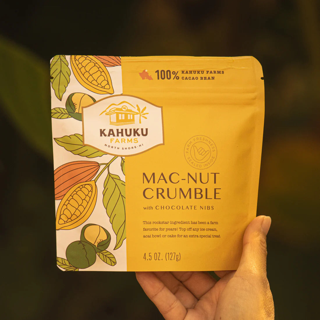 Pop-Up Mākeke - Kahuku Farms - Mac-Nut Crumble