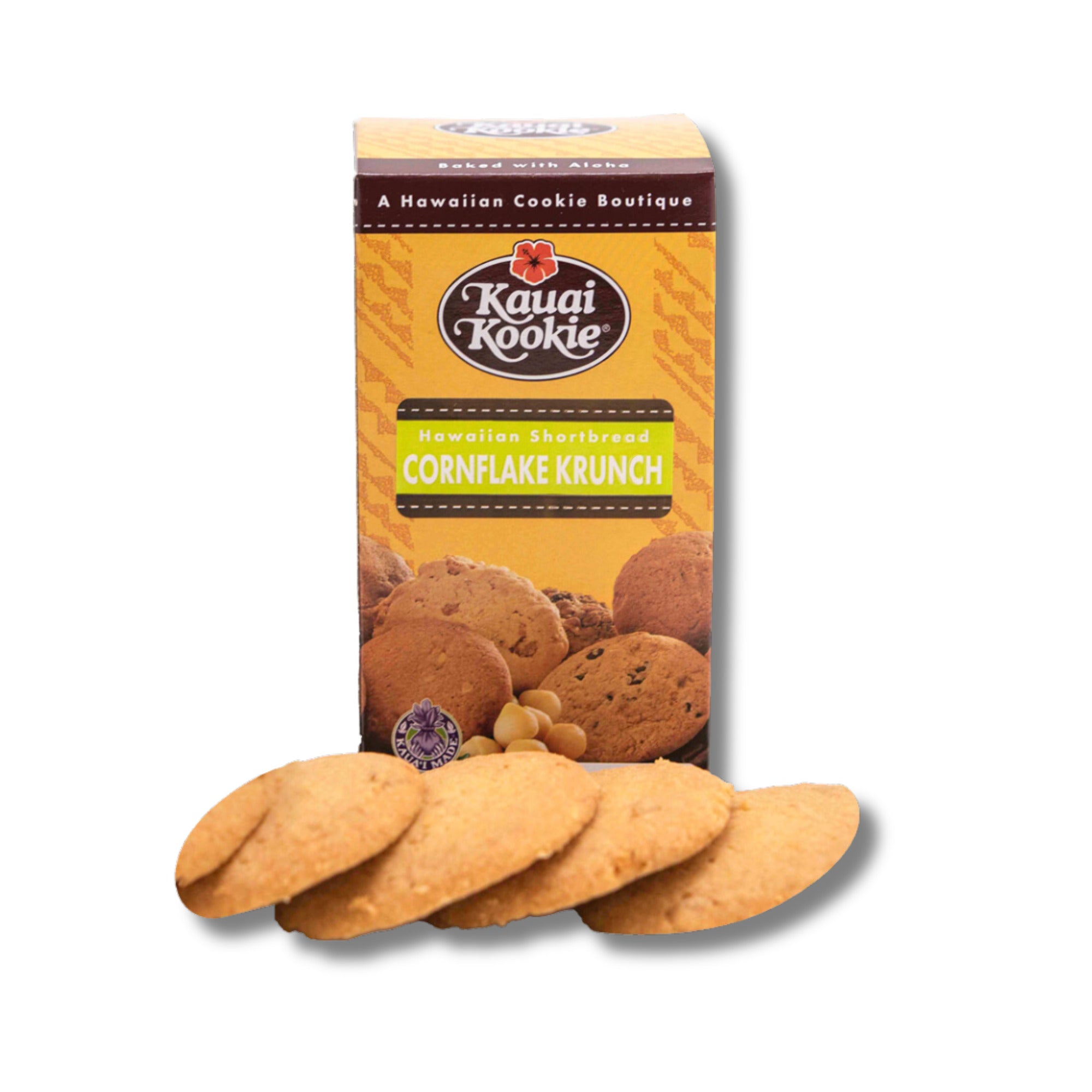 Pop-Up Mākeke - Kauai Kookie - Hawaiian Shortbread Cookies - Cornflake Krunch - Front View