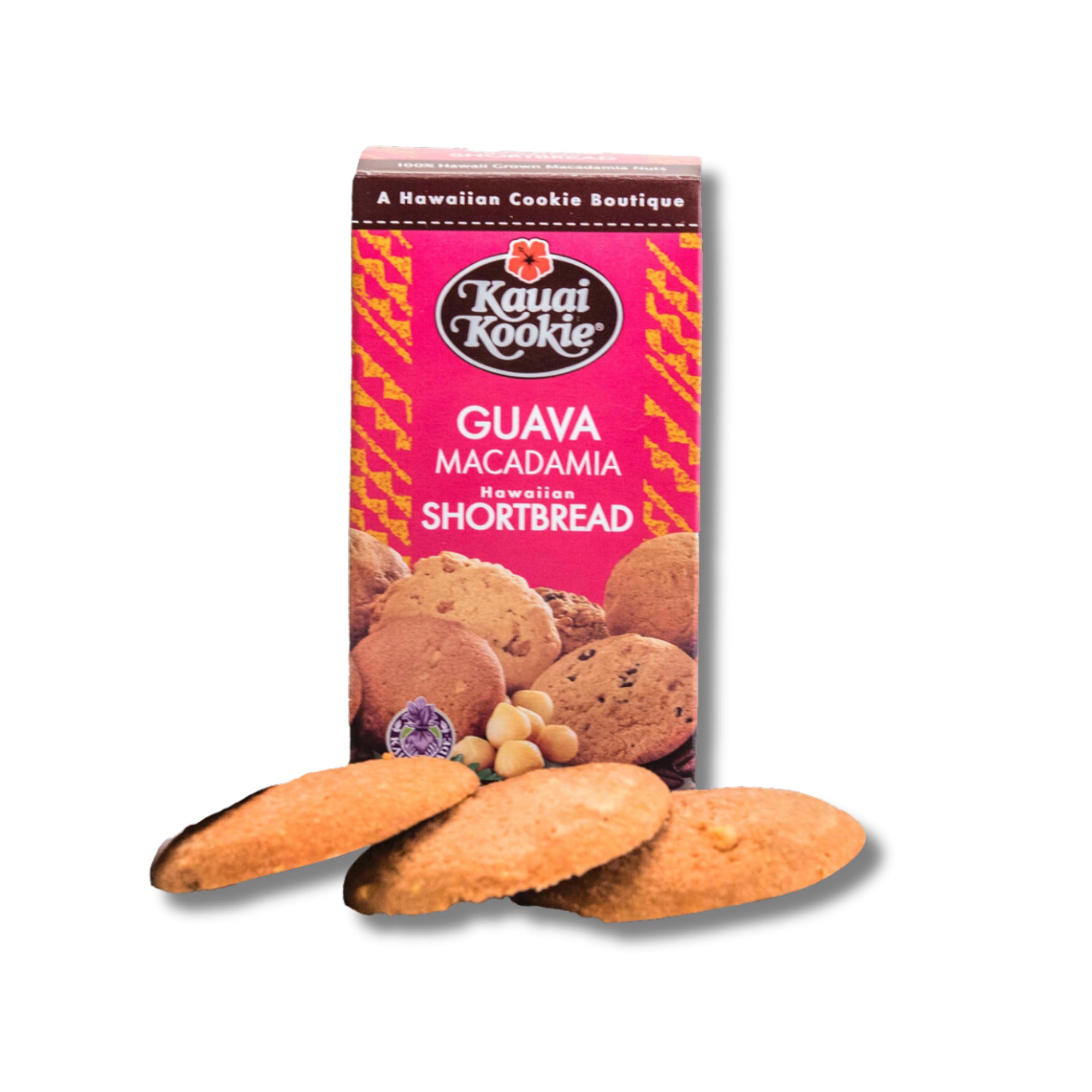 Pop-Up Mākeke - Kauai Kookie - Hawaiian Shortbread Guava Macadamia Nut Cookies - 5oz