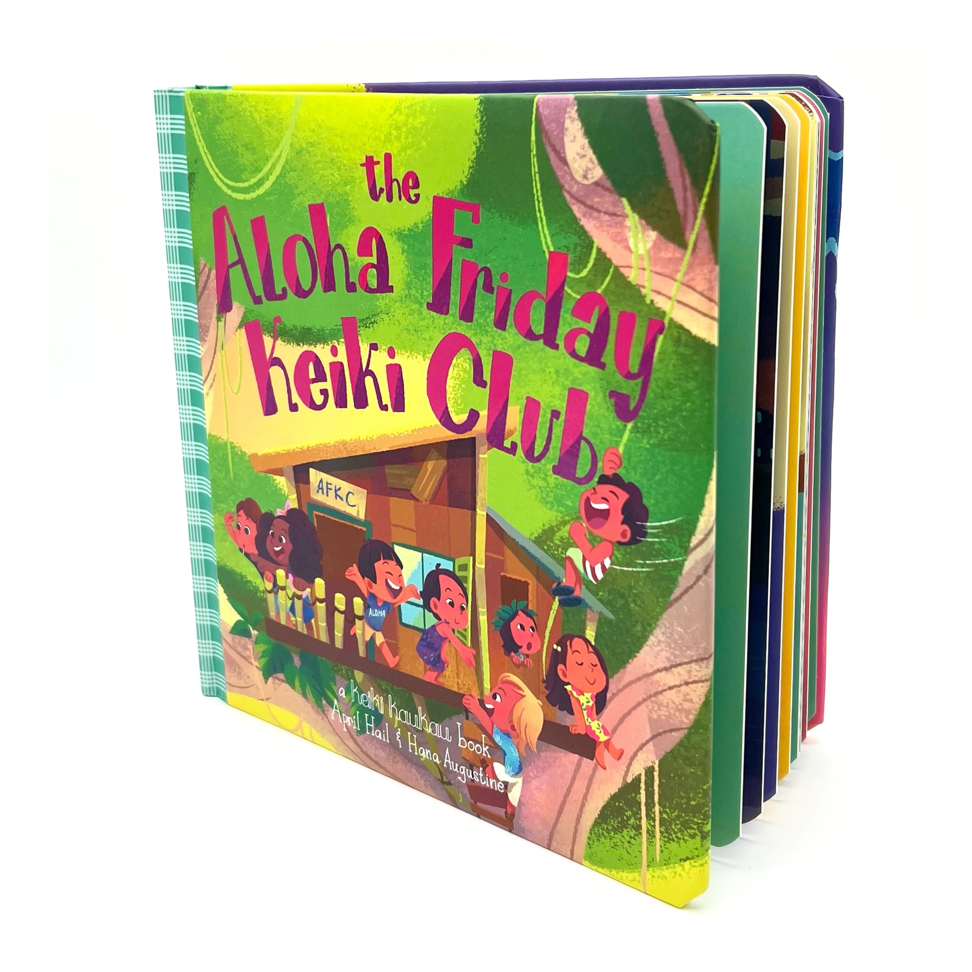 Pop-Up Mākeke - Keiki Kaukau - The Aloha Friday Keiki Club Board Book - Side View