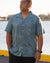 Pop-Up Mākeke - Kini Zamora - Silversword Aloha Shirt - Blue - Close-Up