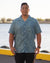 Pop-Up Mākeke - Kini Zamora - Silversword Aloha Shirt - Blue - Front View