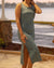Pop-Up Mākeke - Kini Zamora - Silversword Bodycon Maxi Dress - Blue - Side View