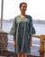 Pop-Up Mākeke - Kini Zamora - Silversword Flare Sleeve Tunic Dress - Blue - Front View
