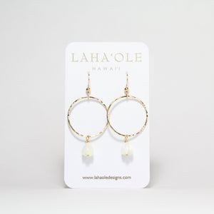 Pop-Up Mākeke - Laha'ole Designs - Pīkake 14k Gold-Fill Hoop Earrings - Medium