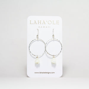 Pop-Up Mākeke - Laha'ole Designs - Pīkake Sterling Silver Hoop Earrings - Small