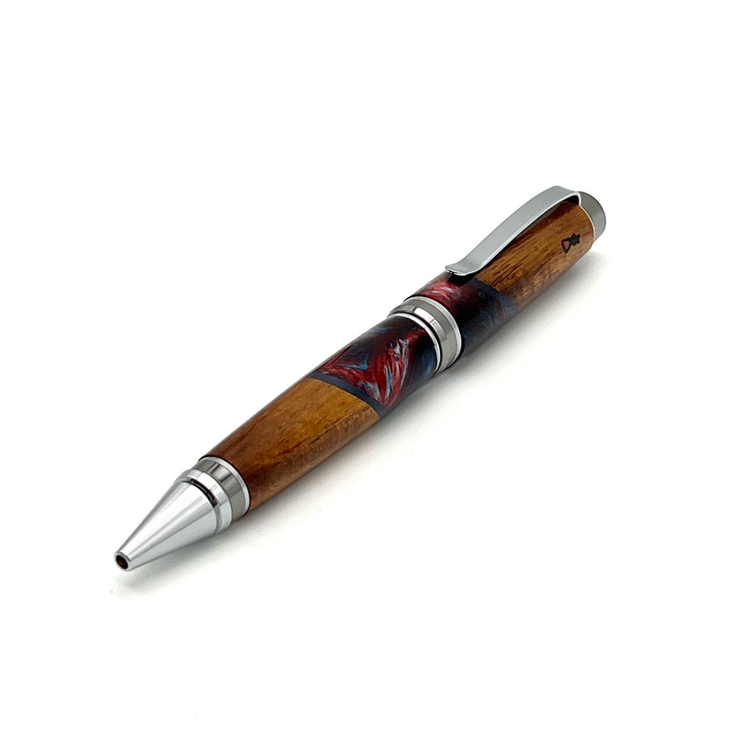 Pop-Up Mākeke - Lau Lau Woodworks - Designer Cigar Ballpoint Pen - Style #1 - Front View