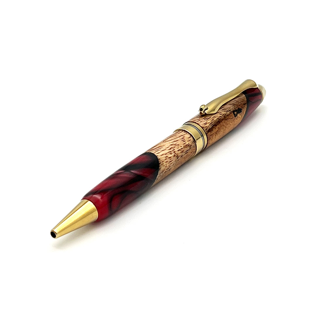 Pop-Up Mākeke - Lau Lau Woodworks - Designer Neopean Ballpoint Pen - Style #3 - Front View