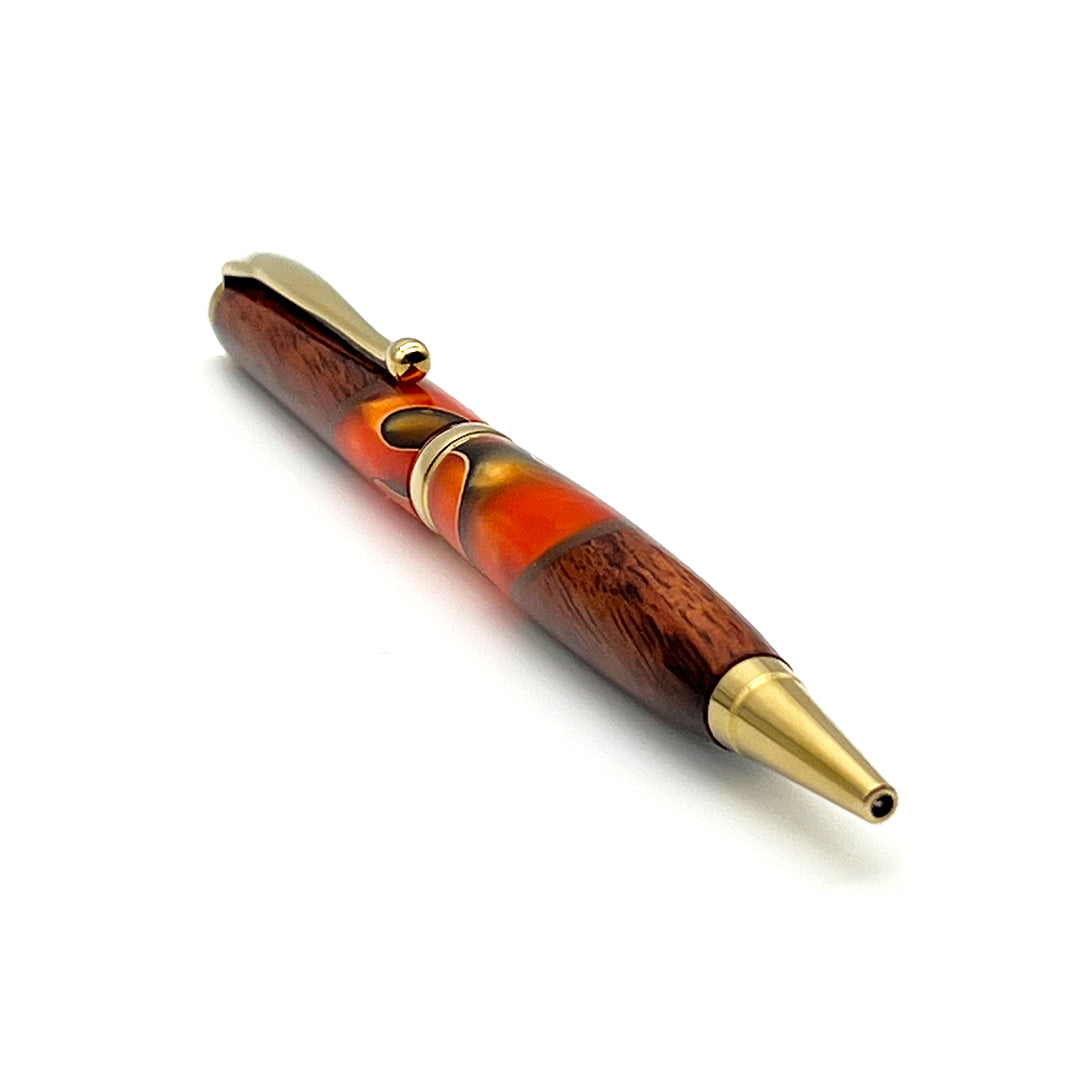 Pop-Up Mākeke - Lau Lau Woodworks - Designer Slim Ballpoint Pen - Style #1
