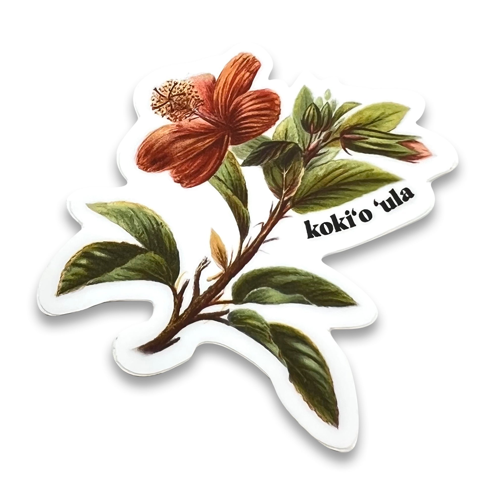 Pop-Up Mākeke - Laulima Hawai'i - Native Pua Sticker Pack - Koki'o 'Ula